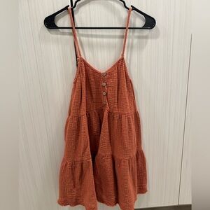 Mini burnt orange dress